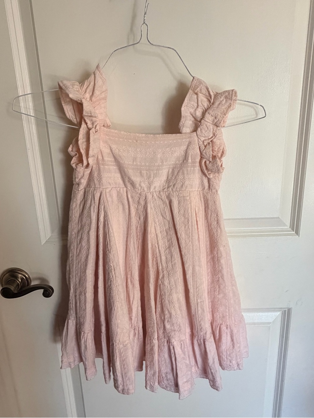 Catherine Malandrino Light Pink Ruffle Strap Casual Dress